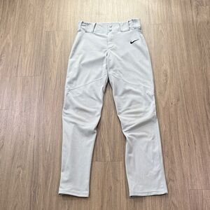 Nike Light Gray Baseball Pants with Black Swoosh Logo